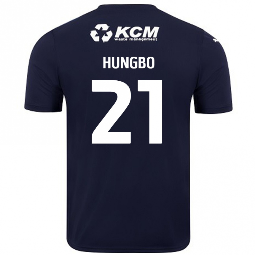 Herren Fußball Joseph Hungbo #21 Marineblau Auswärtstrikot Trikot 2024/25 T-Shirt Luxemburg