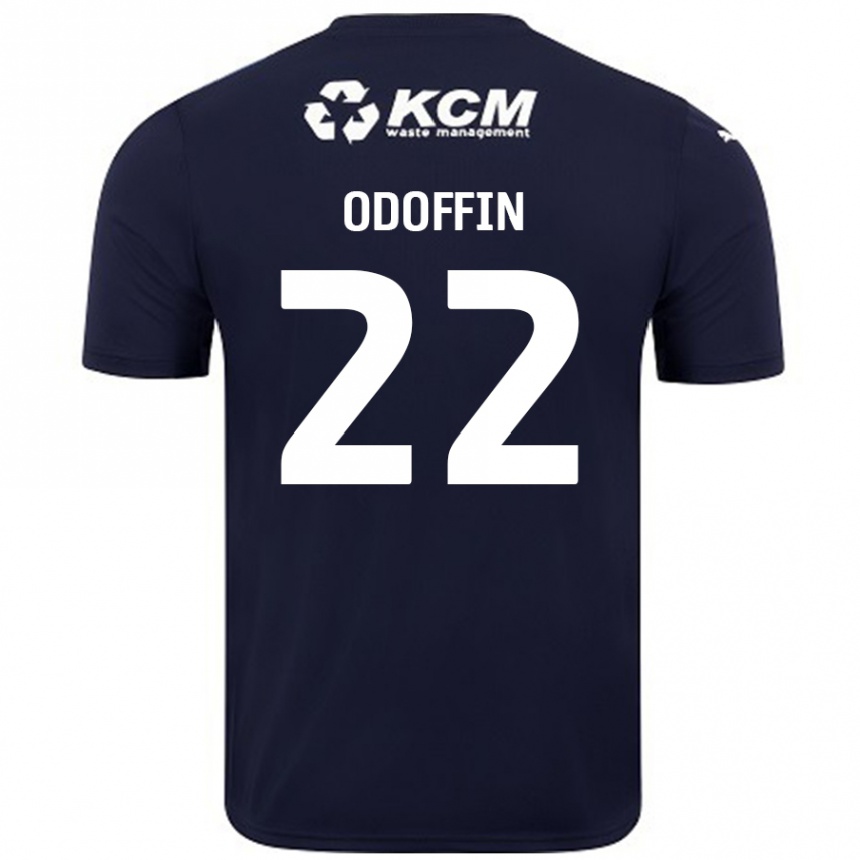 Herren Fußball Hakeem Odoffin #22 Marineblau Auswärtstrikot Trikot 2024/25 T-Shirt Luxemburg