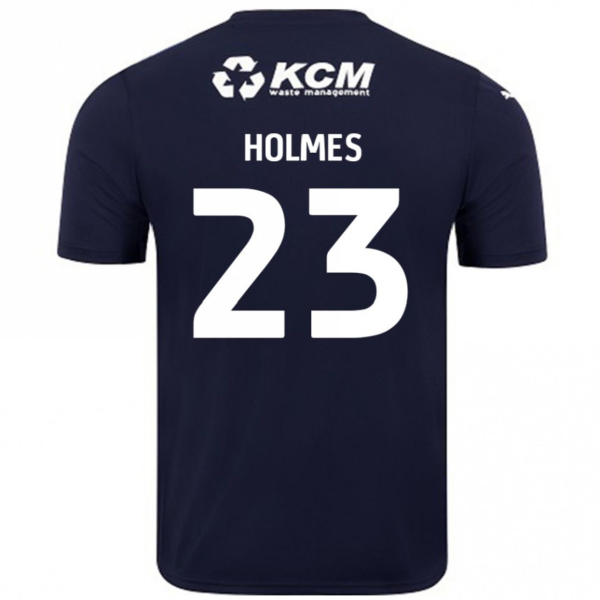 Herren Fußball Jack Holmes #23 Marineblau Auswärtstrikot Trikot 2024/25 T-Shirt Luxemburg