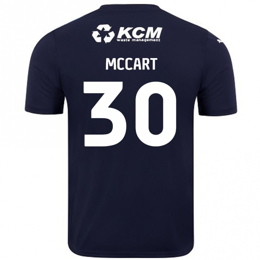 Herren Fußball Jamie Mccart #30 Marineblau Auswärtstrikot Trikot 2024/25 T-Shirt Luxemburg