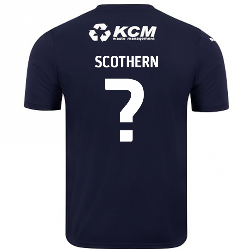 Herren Fußball Ben Scothern #0 Marineblau Auswärtstrikot Trikot 2024/25 T-Shirt Luxemburg