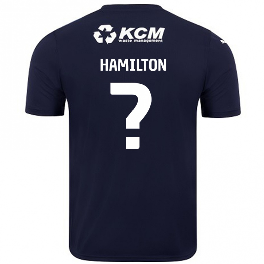 Herren Fußball Bailey Hamilton #0 Marineblau Auswärtstrikot Trikot 2024/25 T-Shirt Luxemburg