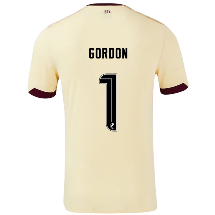 Herren Fußball Craig Gordon #1 Creme Burgunderrot Auswärtstrikot Trikot 2024/25 T-Shirt Luxemburg