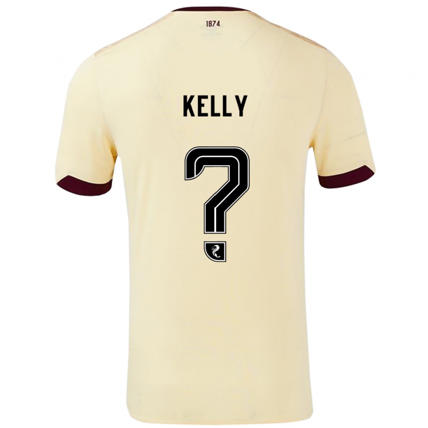 Herren Fußball Ryan Kelly #0 Creme Burgunderrot Auswärtstrikot Trikot 2024/25 T-Shirt Luxemburg