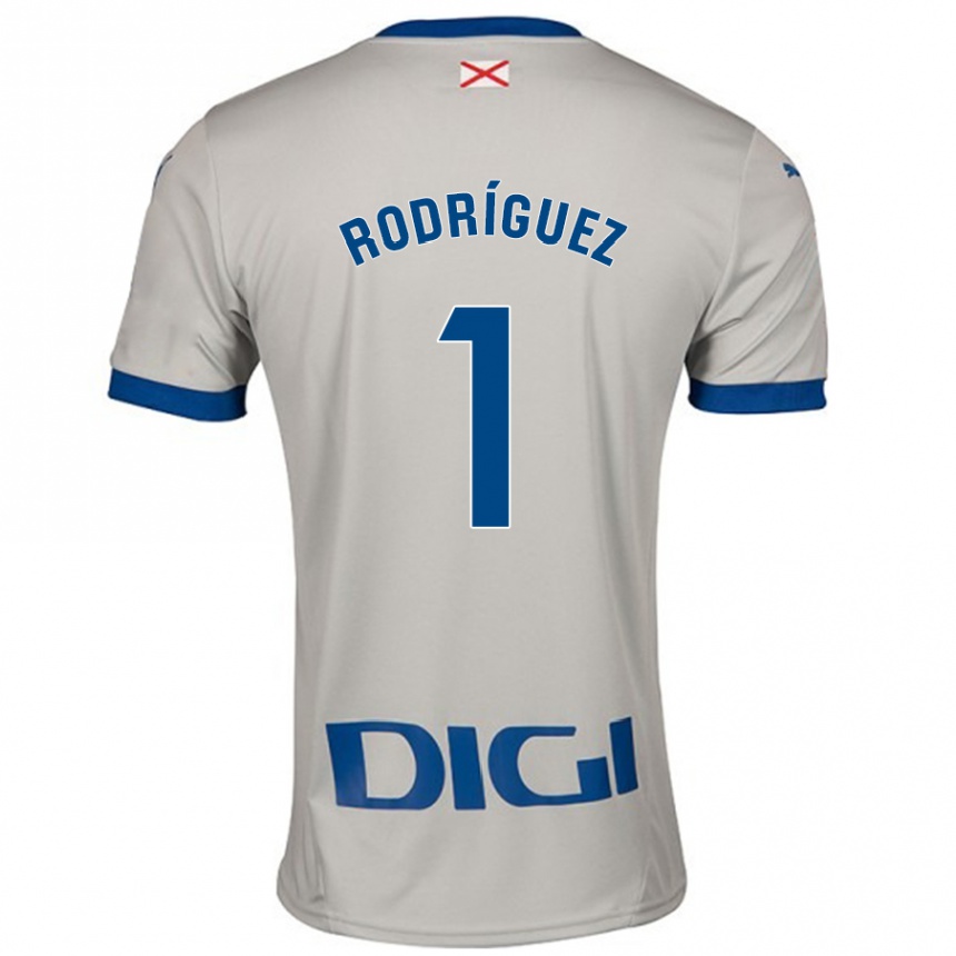 Herren Fußball Adrián Rodríguez #1 Hellgrau Auswärtstrikot Trikot 2024/25 T-Shirt Luxemburg