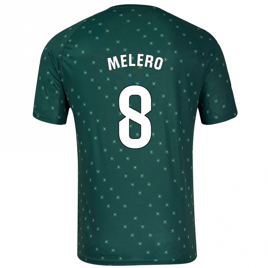 Herren Fußball Gonzalo Melero #8 Dunkelgrün Auswärtstrikot Trikot 2024/25 T-Shirt Luxemburg