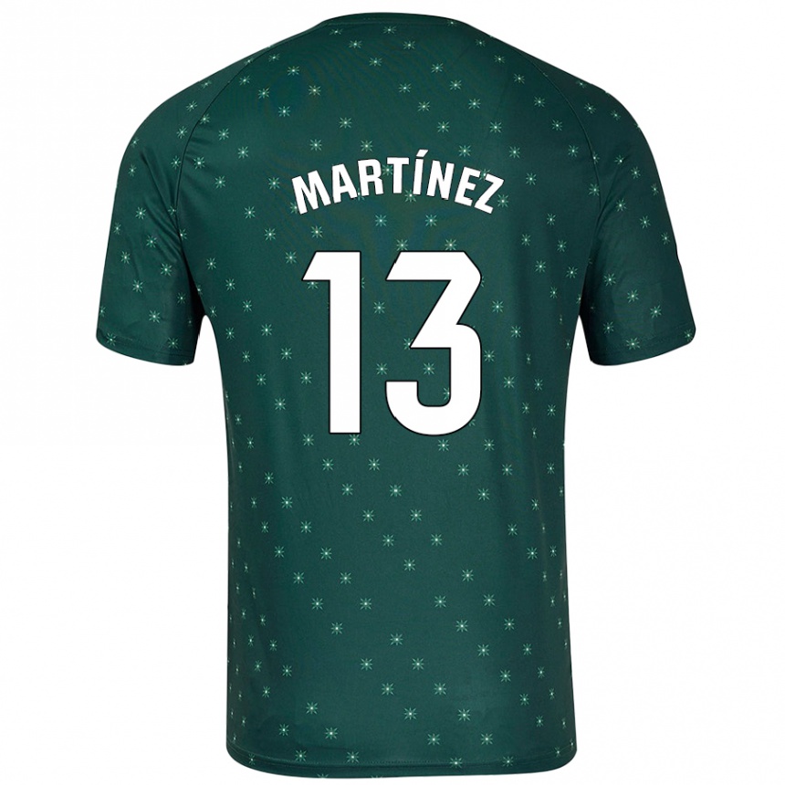 Herren Fußball Fernando Martínez #13 Dunkelgrün Auswärtstrikot Trikot 2024/25 T-Shirt Luxemburg