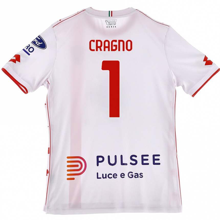 Herren Fußball Alessio Cragno #1 Weiß Rot Auswärtstrikot Trikot 2024/25 T-Shirt Luxemburg