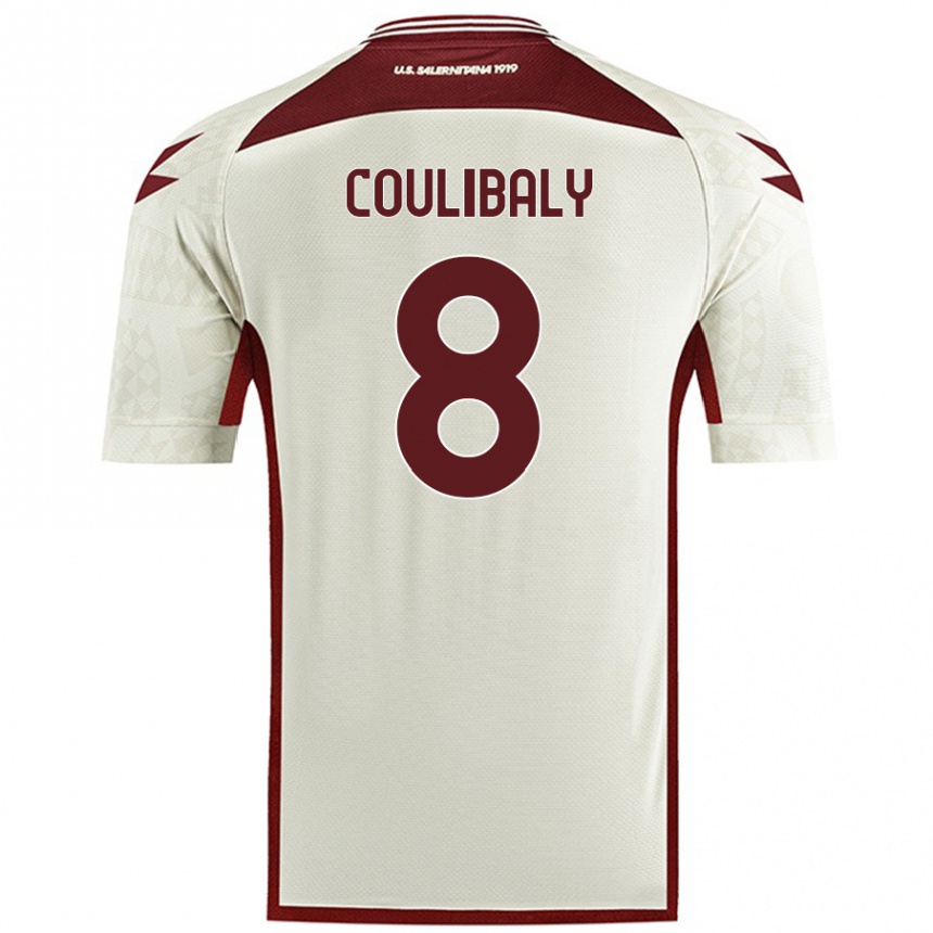 Herren Fußball Mamadou Coulibaly #8 Cremefarben Auswärtstrikot Trikot 2024/25 T-Shirt Luxemburg