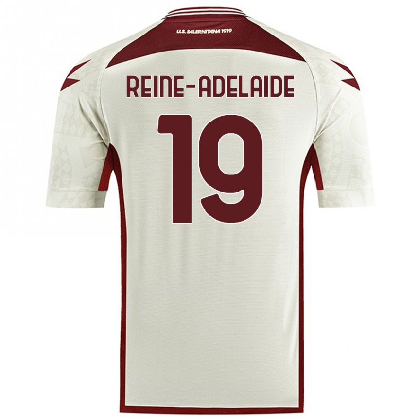 Herren Fußball Jeff Reine-Adelaide #19 Cremefarben Auswärtstrikot Trikot 2024/25 T-Shirt Luxemburg