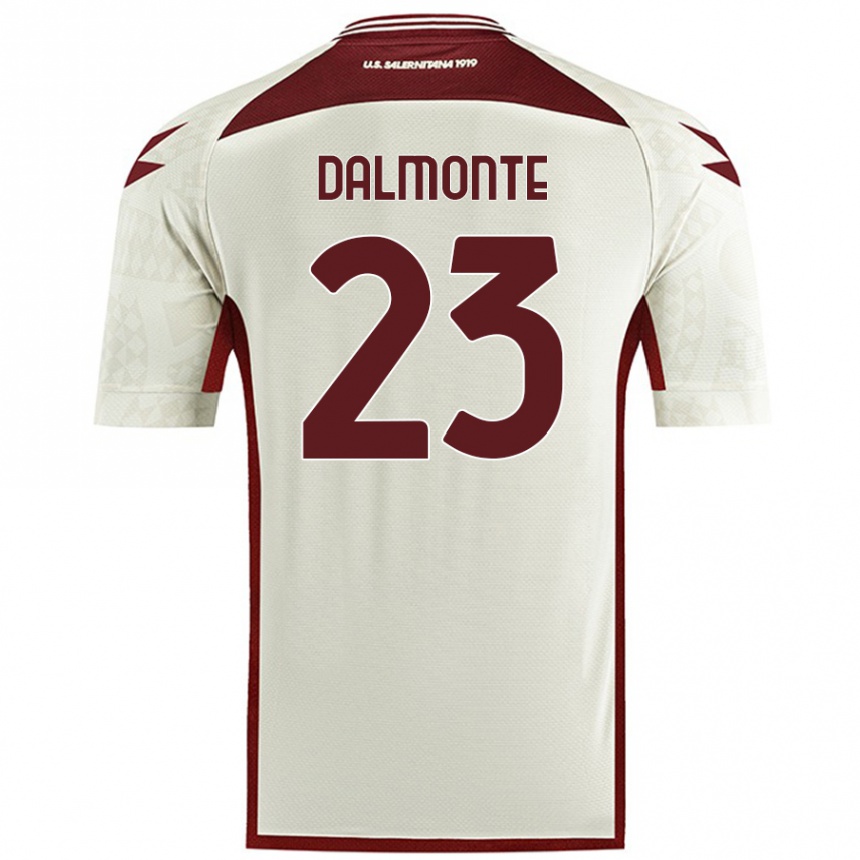 Herren Fußball Nicola Dalmonte #23 Cremefarben Auswärtstrikot Trikot 2024/25 T-Shirt Luxemburg