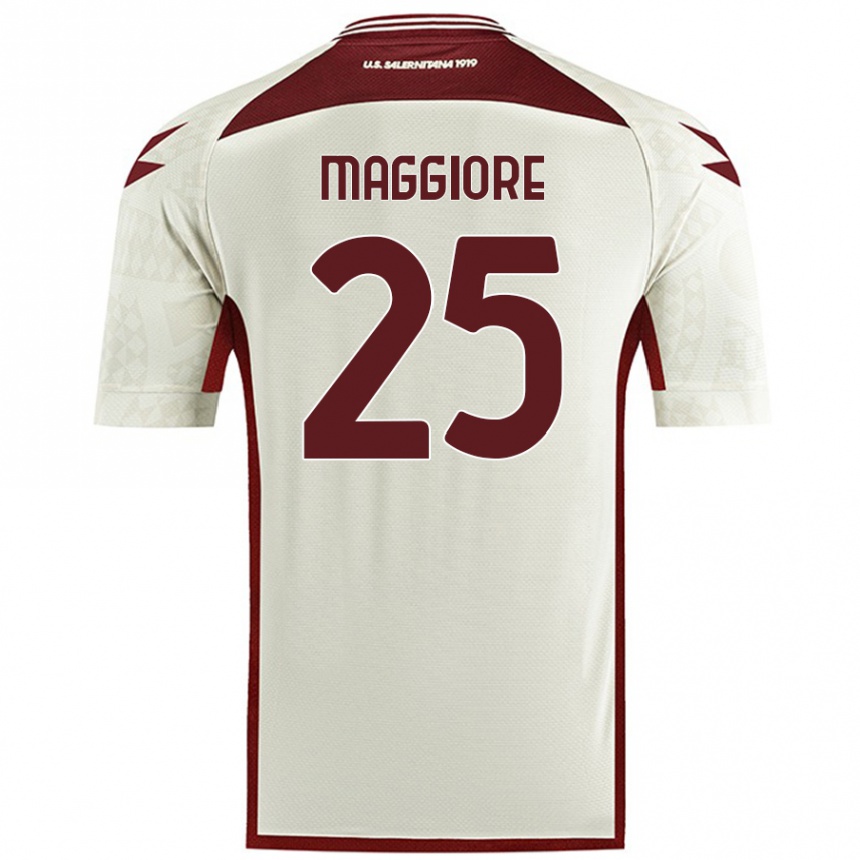 Herren Fußball Giulio Maggiore #25 Cremefarben Auswärtstrikot Trikot 2024/25 T-Shirt Luxemburg