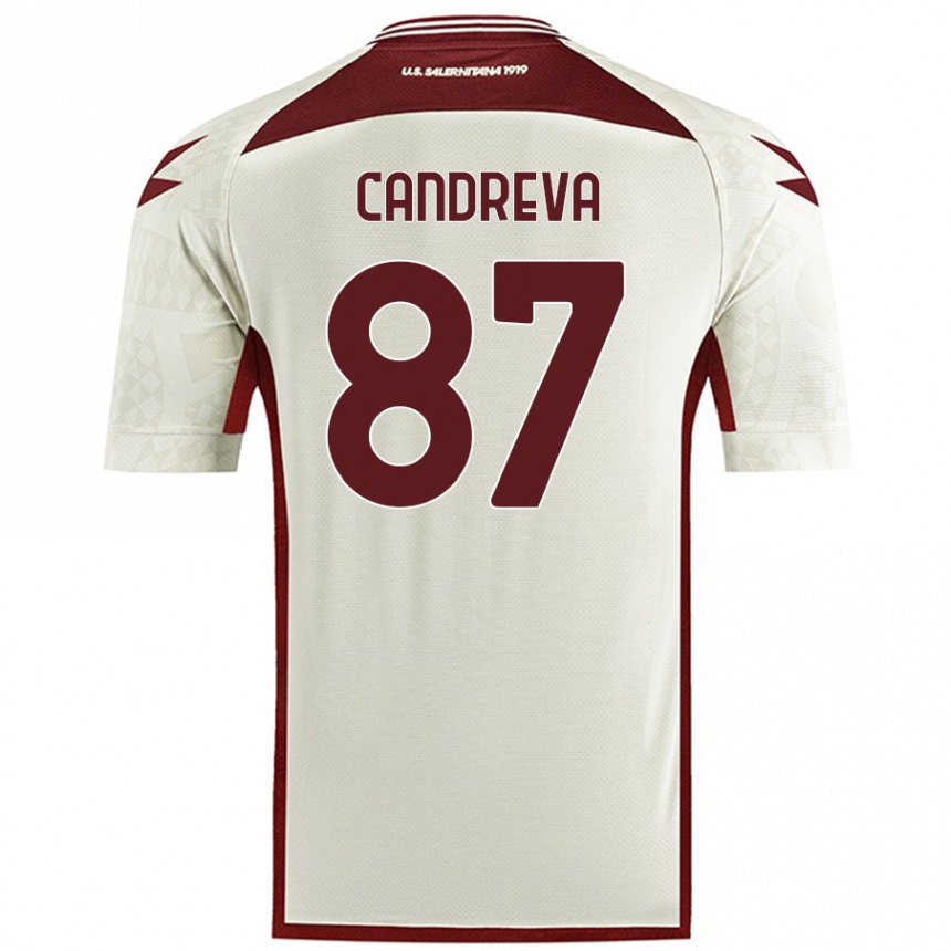 Herren Fußball Antonio Candreva #87 Cremefarben Auswärtstrikot Trikot 2024/25 T-Shirt Luxemburg