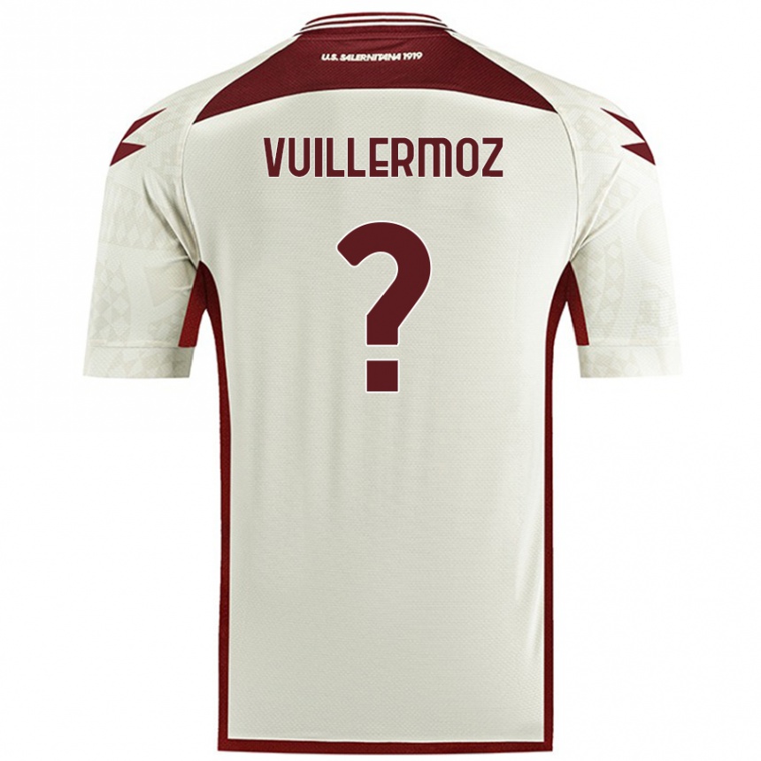 Herren Fußball Joshua Vuillermoz #0 Cremefarben Auswärtstrikot Trikot 2024/25 T-Shirt Luxemburg