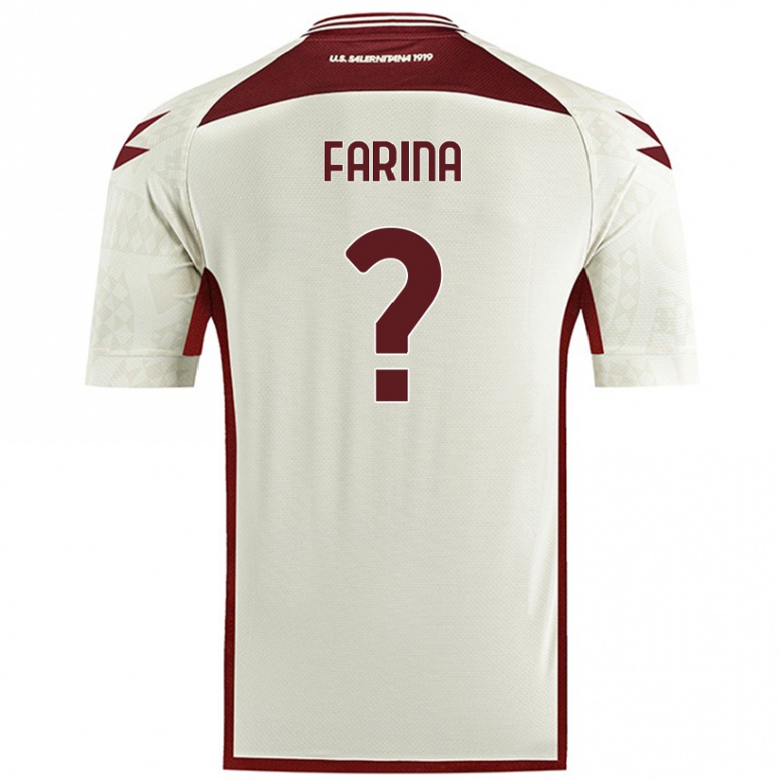 Herren Fußball Alfredo Farina #0 Cremefarben Auswärtstrikot Trikot 2024/25 T-Shirt Luxemburg