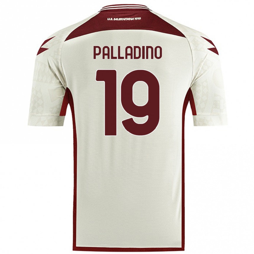 Herren Fußball Alfonso Palladino #19 Cremefarben Auswärtstrikot Trikot 2024/25 T-Shirt Luxemburg