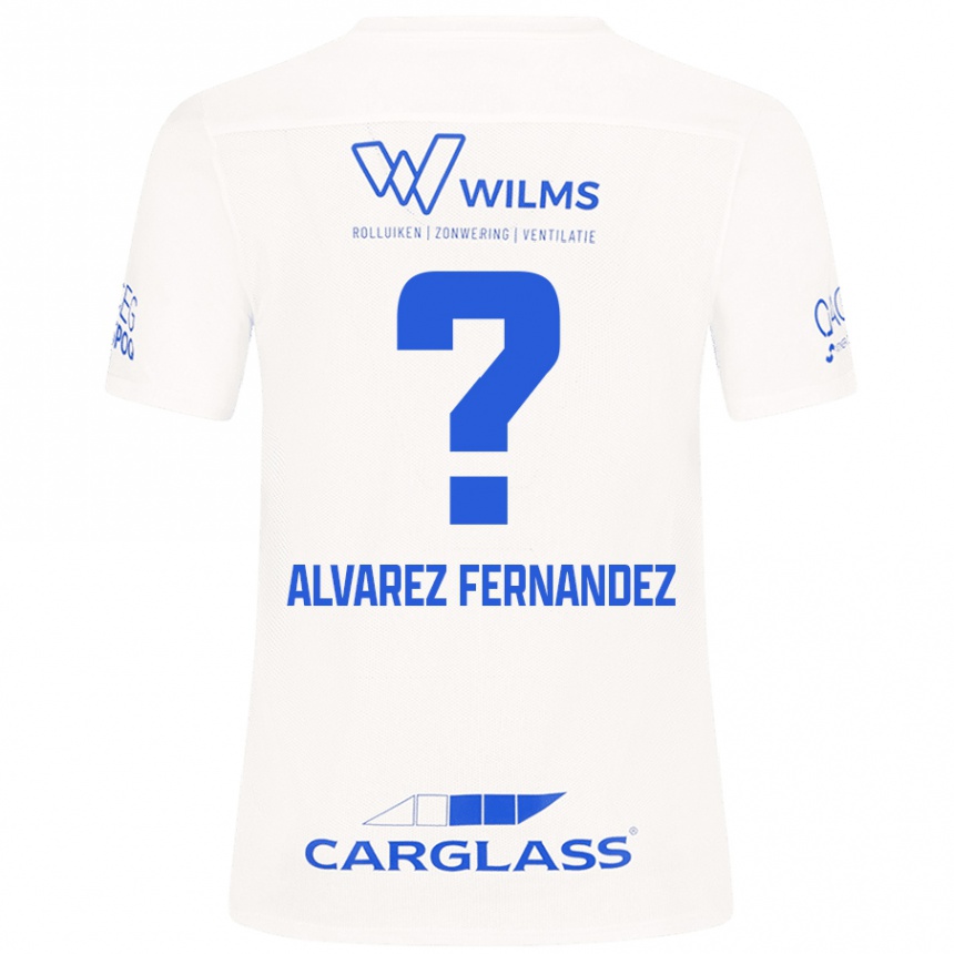 Herren Fußball Loïc Alvarez Fernandez #0 Weiß Auswärtstrikot Trikot 2024/25 T-Shirt Luxemburg