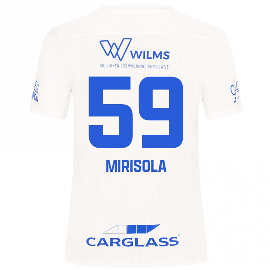 Herren Fußball Robin Mirisola #59 Weiß Auswärtstrikot Trikot 2024/25 T-Shirt Luxemburg