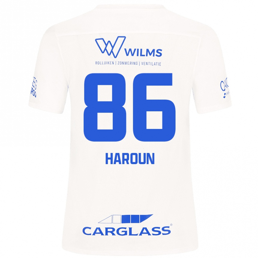 Herren Fußball Kenan Haroun #86 Weiß Auswärtstrikot Trikot 2024/25 T-Shirt Luxemburg