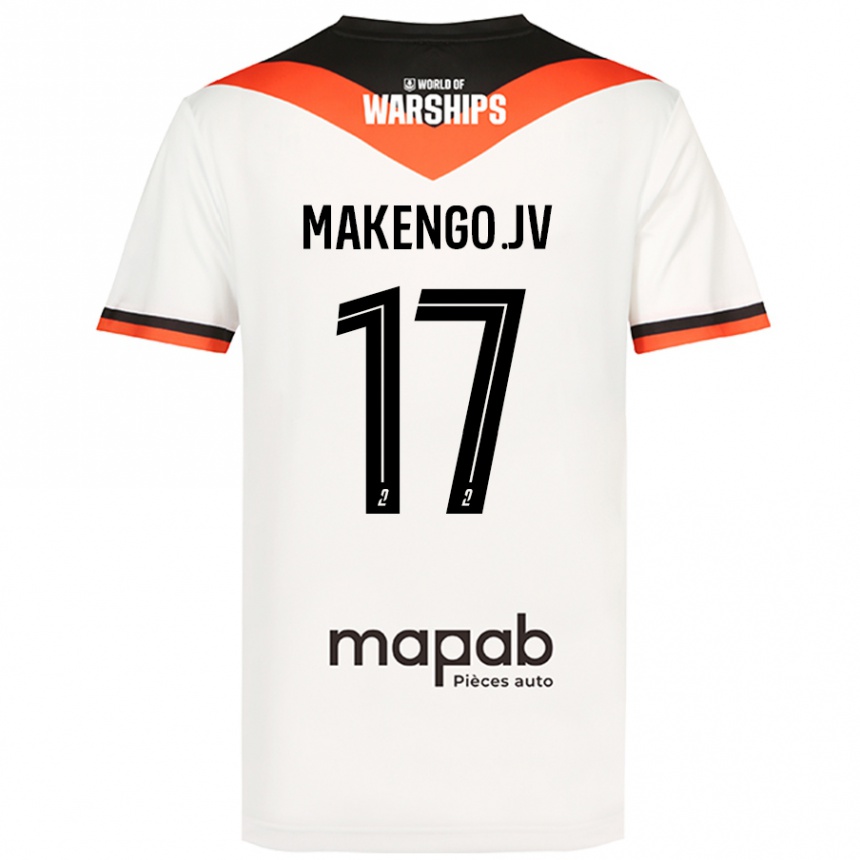 Herren Fußball Jean-Victor Makengo #17 Weiß Auswärtstrikot Trikot 2024/25 T-Shirt Luxemburg