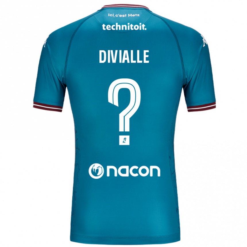 Herren Fußball Charles Divialle #0 Blau Petrol Auswärtstrikot Trikot 2024/25 T-Shirt Luxemburg