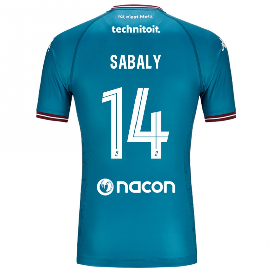 Herren Fußball Cheikh Sabaly #14 Blau Petrol Auswärtstrikot Trikot 2024/25 T-Shirt Luxemburg