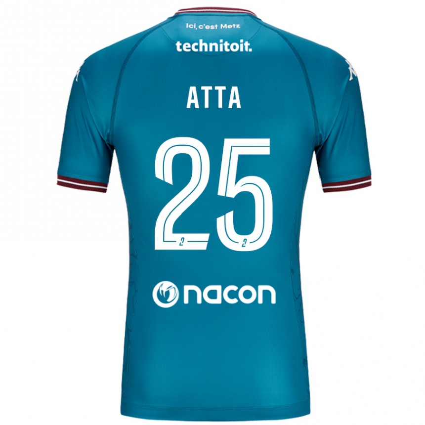 Herren Fußball Arthur Atta #25 Blau Petrol Auswärtstrikot Trikot 2024/25 T-Shirt Luxemburg