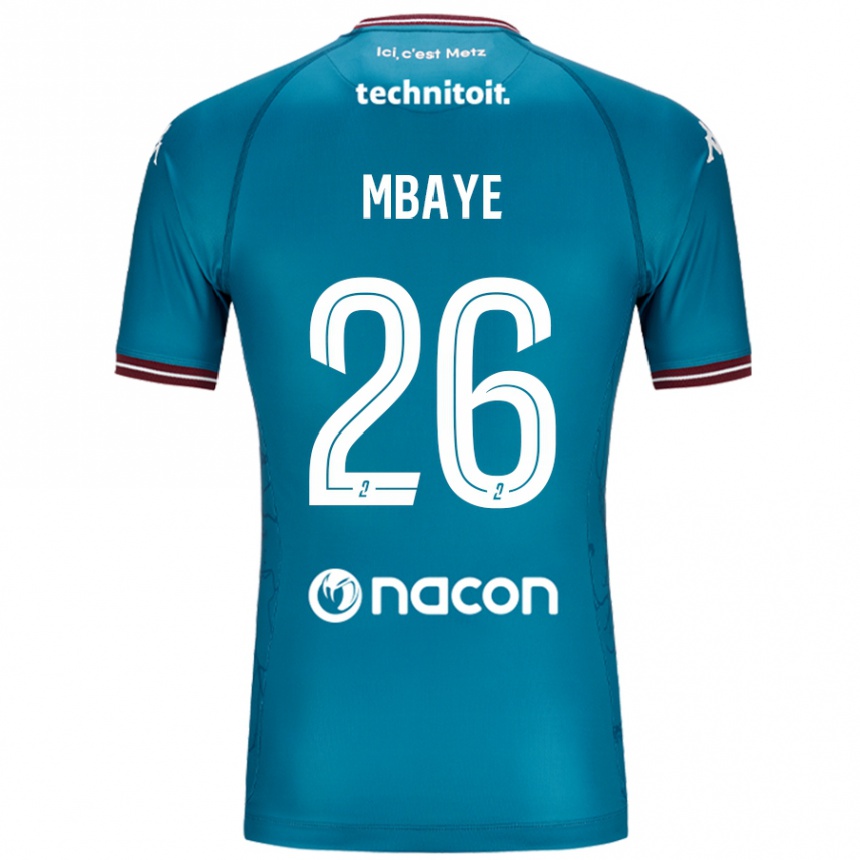 Herren Fußball Malick Mbaye #26 Blau Petrol Auswärtstrikot Trikot 2024/25 T-Shirt Luxemburg