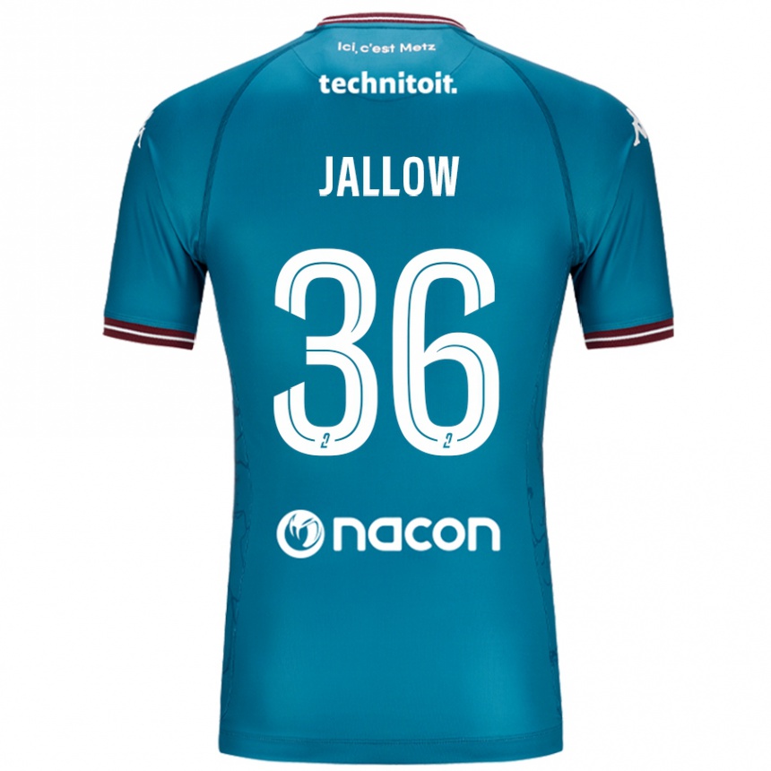 Herren Fußball Ablie Jallow #36 Blau Petrol Auswärtstrikot Trikot 2024/25 T-Shirt Luxemburg