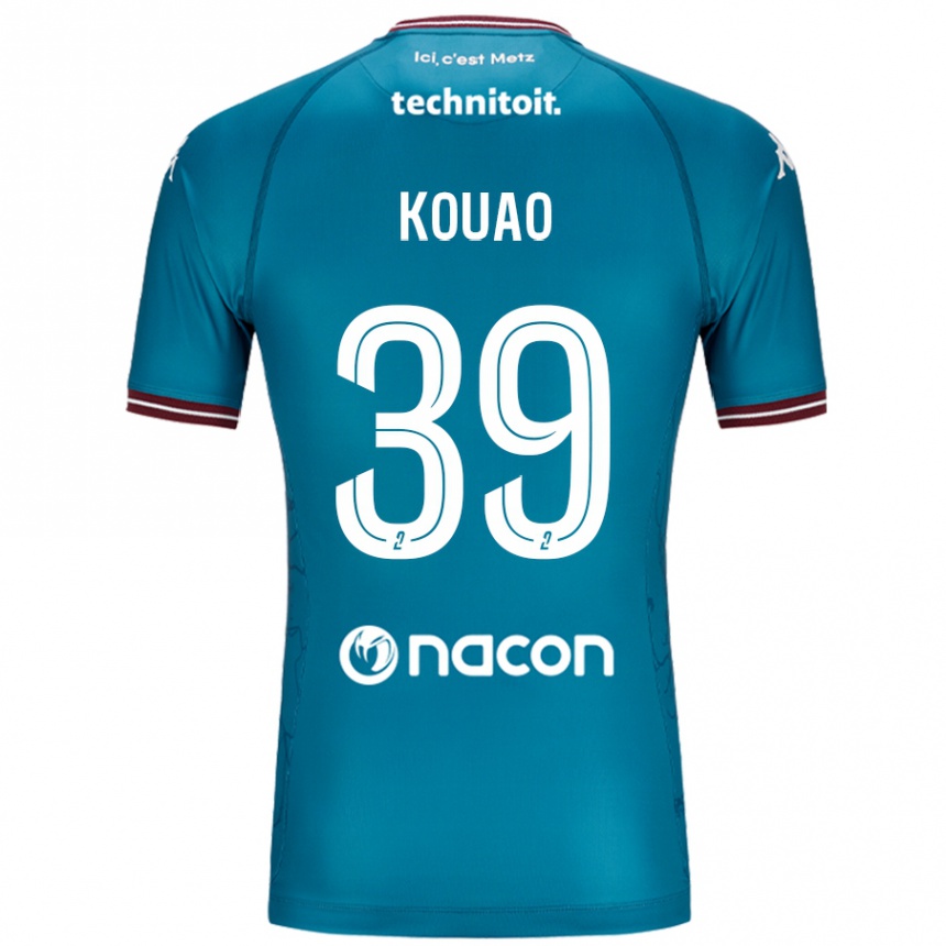 Herren Fußball Koffi Kouao #39 Blau Petrol Auswärtstrikot Trikot 2024/25 T-Shirt Luxemburg