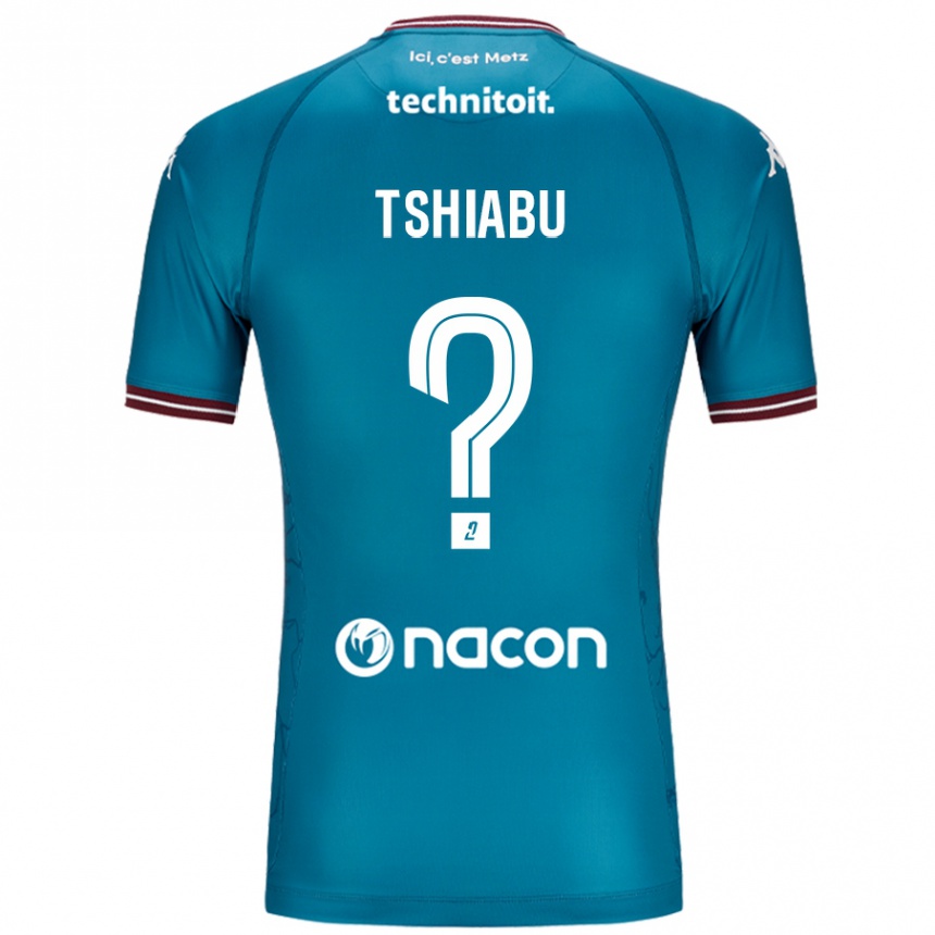 Herren Fußball Joan Tshiabu #0 Blau Petrol Auswärtstrikot Trikot 2024/25 T-Shirt Luxemburg