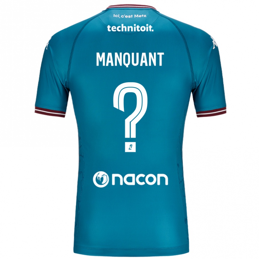 Herren Fußball Joris Manquant #0 Blau Petrol Auswärtstrikot Trikot 2024/25 T-Shirt Luxemburg