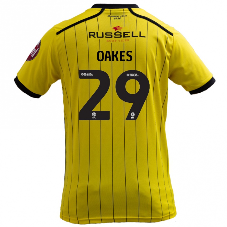 Damen Fußball Toby Oakes #29 Gelb Heimtrikot Trikot 2024/25 T-Shirt Luxemburg