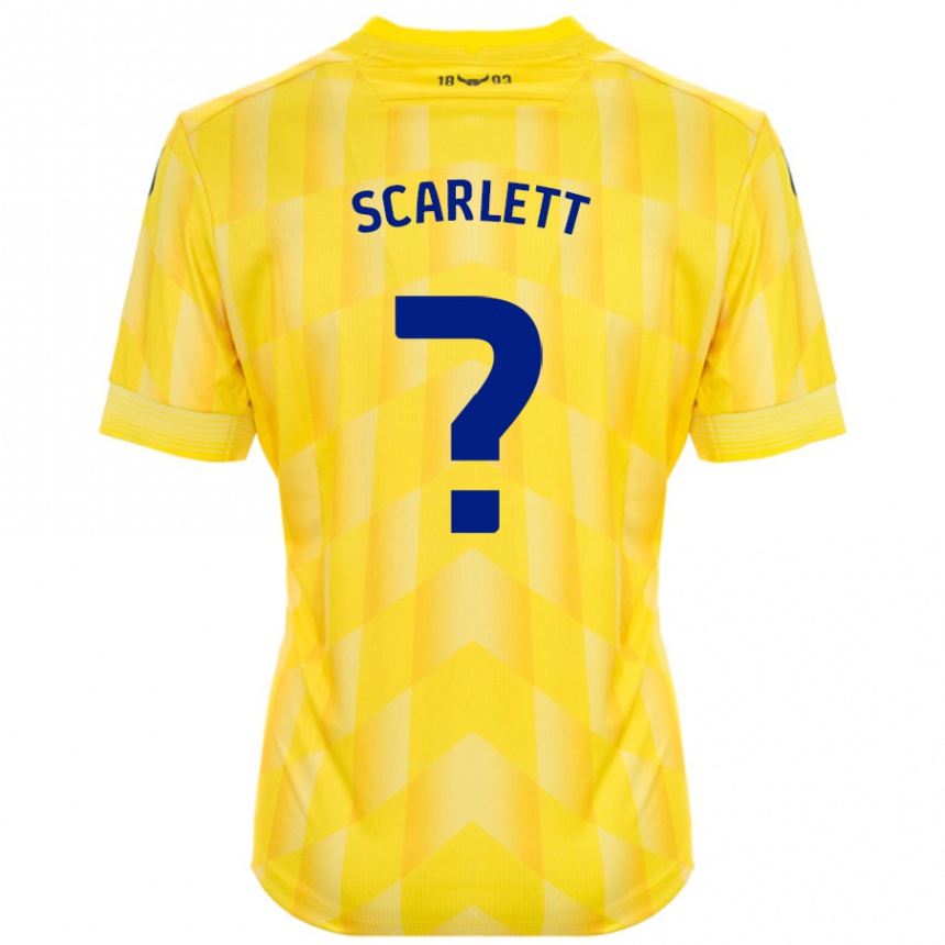 Damen Fußball Dane Scarlett #0 Gelb Heimtrikot Trikot 2024/25 T-Shirt Luxemburg