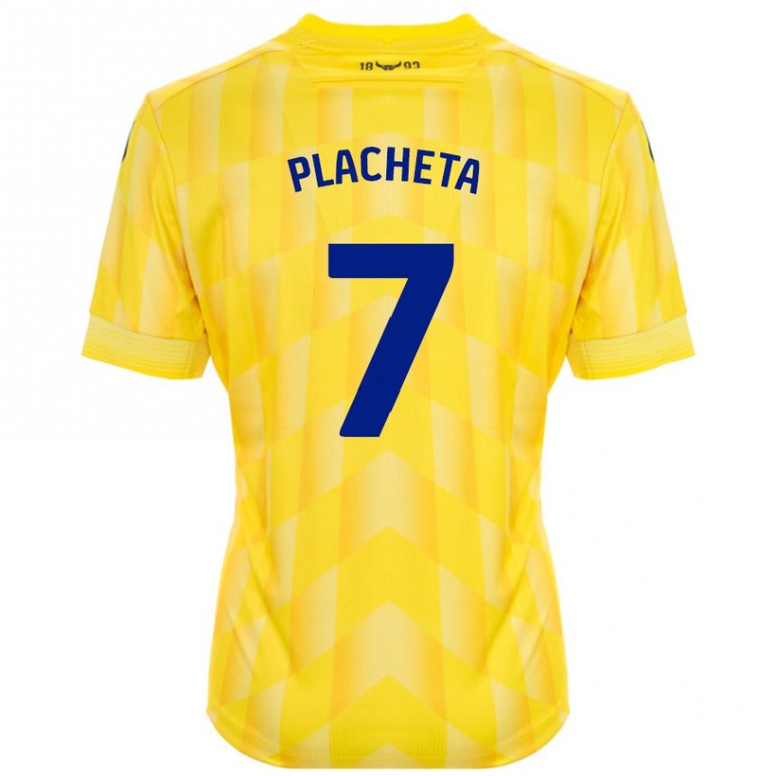 Damen Fußball Przemyslaw Placheta #7 Gelb Heimtrikot Trikot 2024/25 T-Shirt Luxemburg