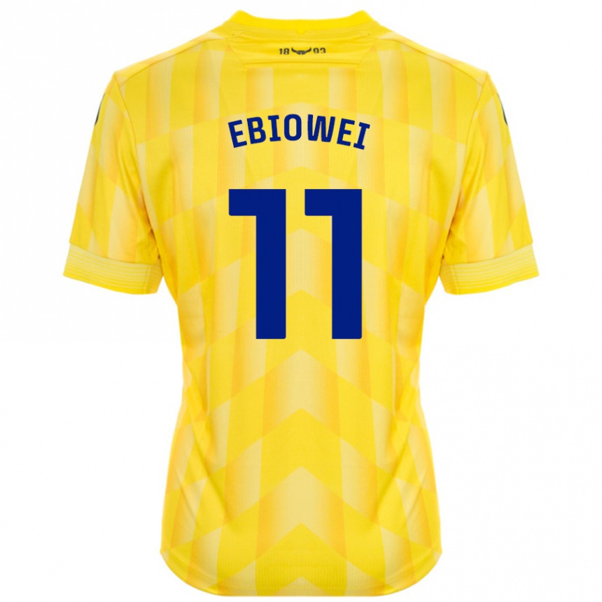 Damen Fußball Malcolm Ebiowei #11 Gelb Heimtrikot Trikot 2024/25 T-Shirt Luxemburg