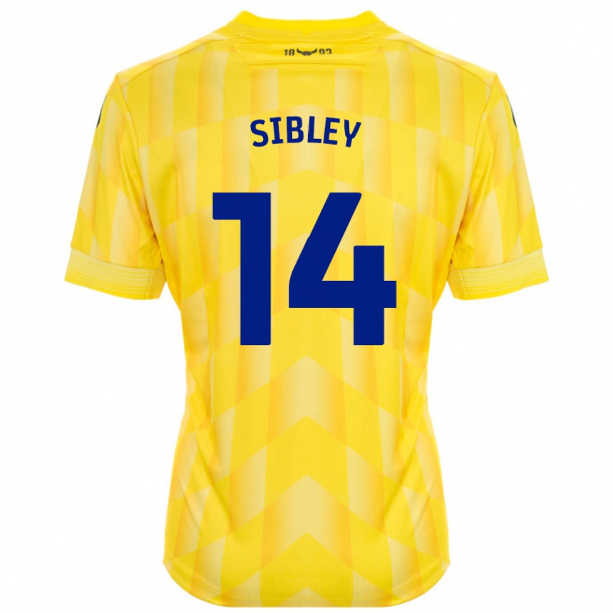 Damen Fußball Louie Sibley #14 Gelb Heimtrikot Trikot 2024/25 T-Shirt Luxemburg