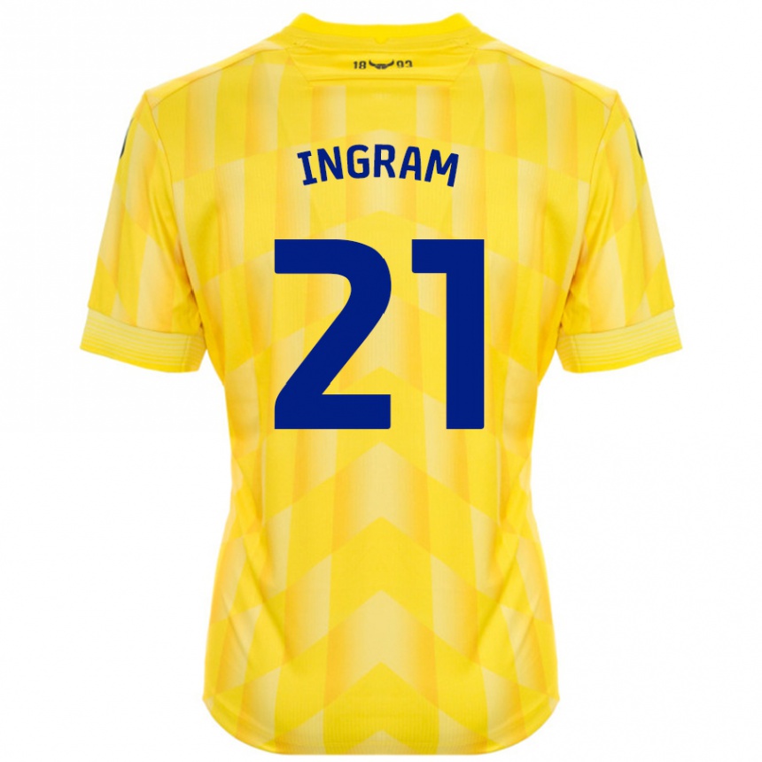 Damen Fußball Matt Ingram #21 Gelb Heimtrikot Trikot 2024/25 T-Shirt Luxemburg