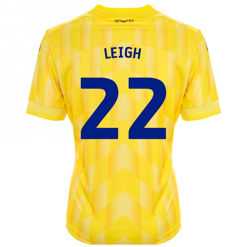 Damen Fußball Greg Leigh #22 Gelb Heimtrikot Trikot 2024/25 T-Shirt Luxemburg