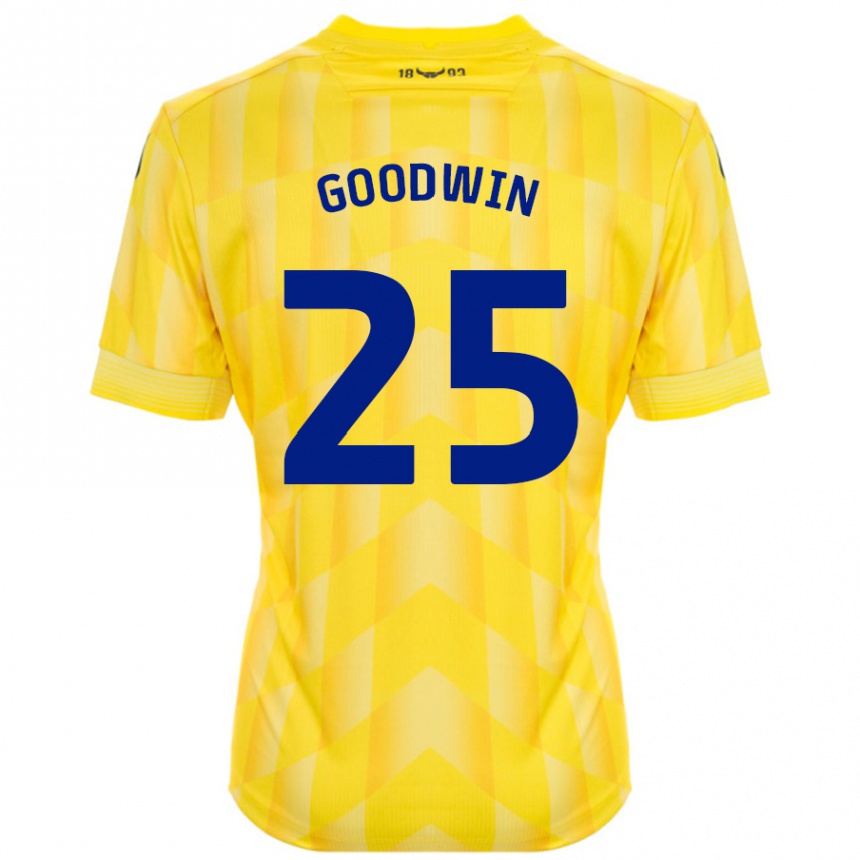 Damen Fußball Will Goodwin #25 Gelb Heimtrikot Trikot 2024/25 T-Shirt Luxemburg