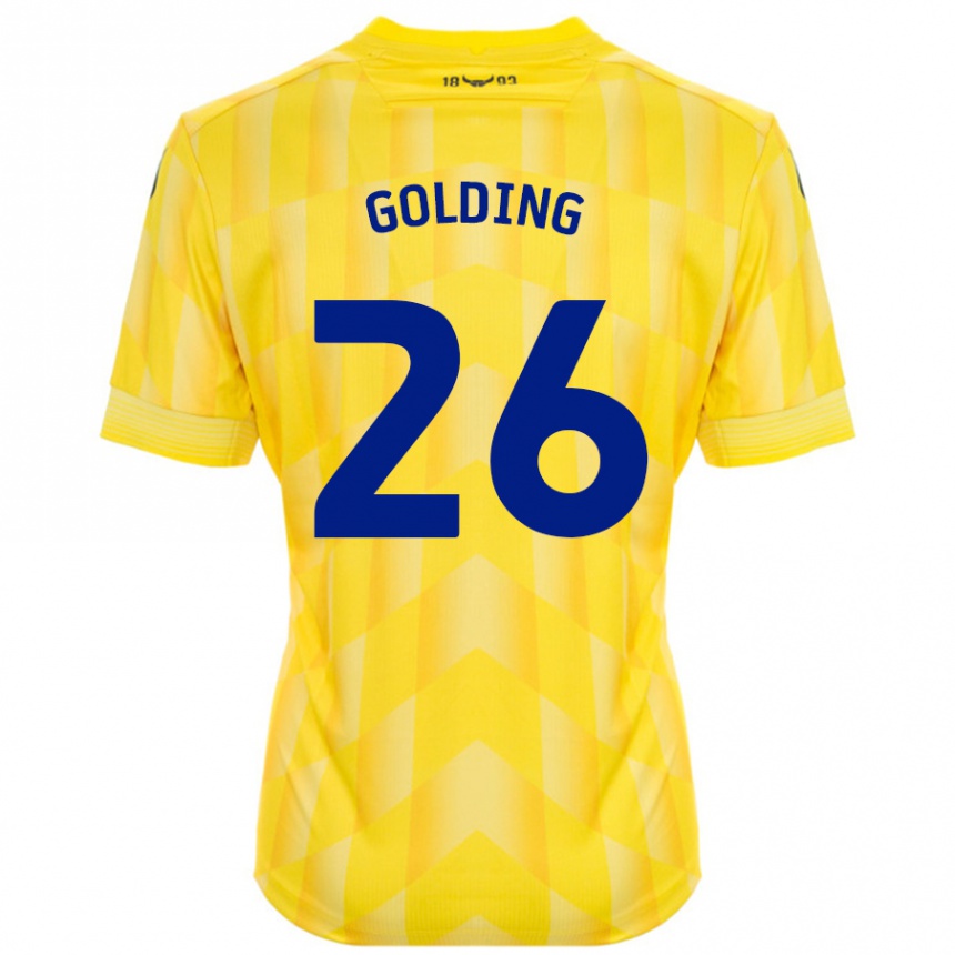 Damen Fußball James Golding #26 Gelb Heimtrikot Trikot 2024/25 T-Shirt Luxemburg