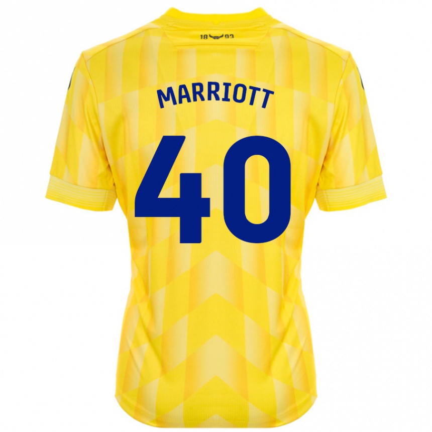 Damen Fußball Monty Marriott #40 Gelb Heimtrikot Trikot 2024/25 T-Shirt Luxemburg