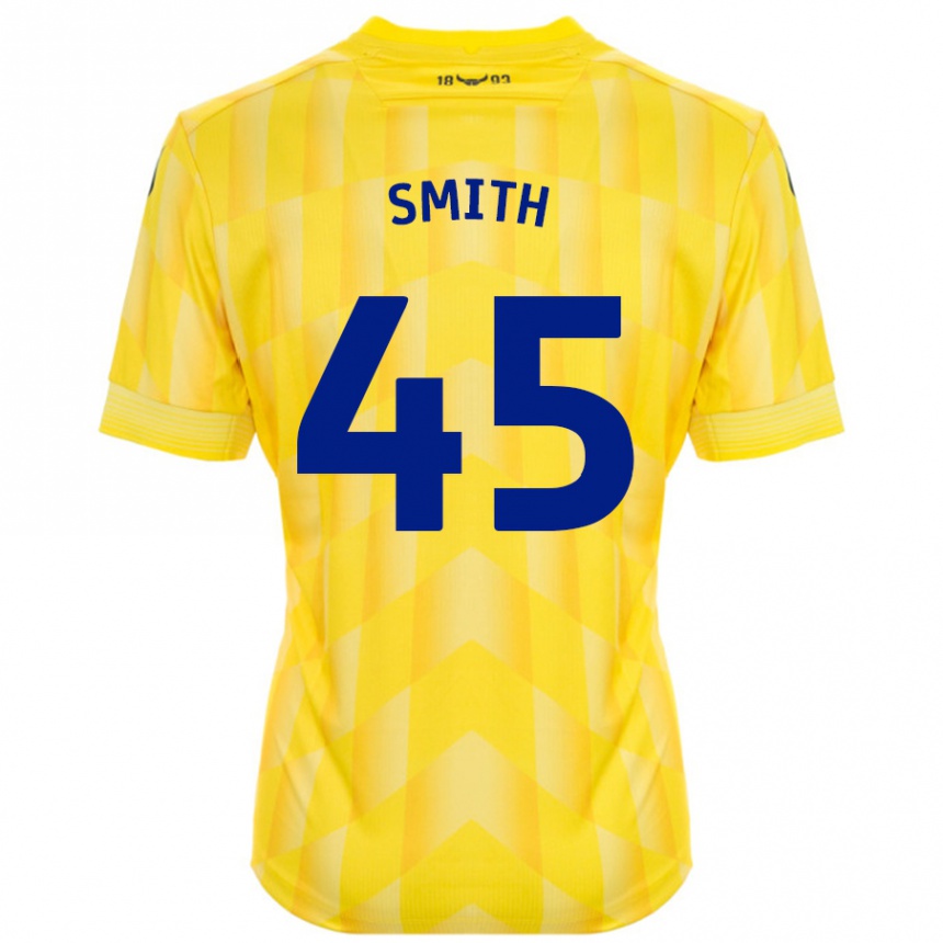 Damen Fußball Max Smith #45 Gelb Heimtrikot Trikot 2024/25 T-Shirt Luxemburg