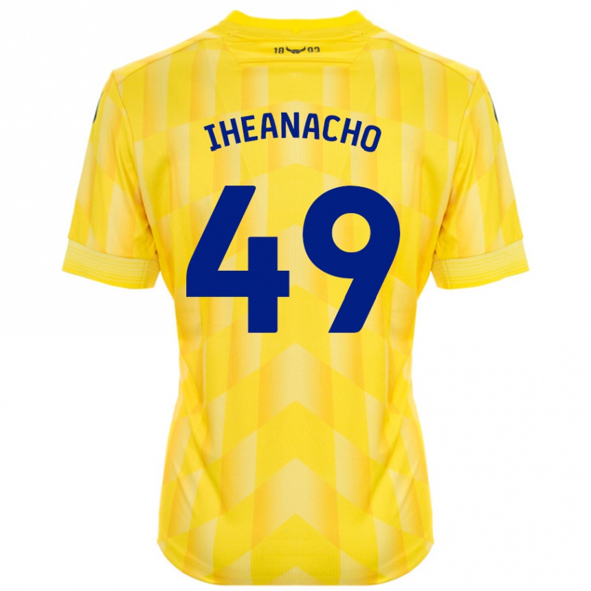 Damen Fußball Josh Iheanacho #49 Gelb Heimtrikot Trikot 2024/25 T-Shirt Luxemburg