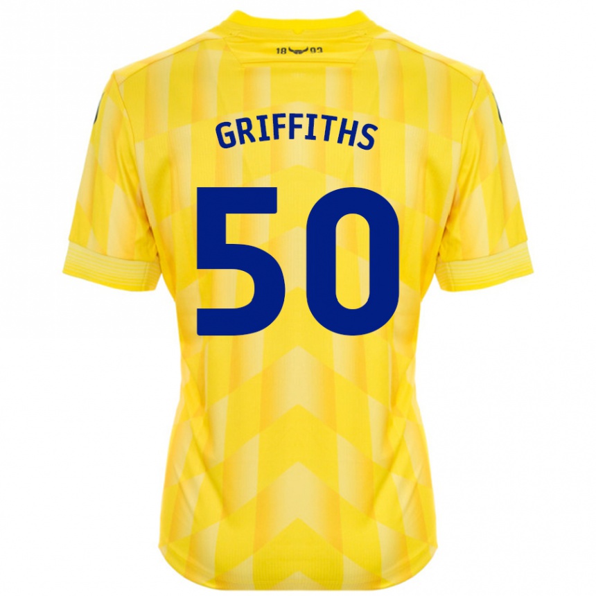 Damen Fußball Louis Griffiths #50 Gelb Heimtrikot Trikot 2024/25 T-Shirt Luxemburg