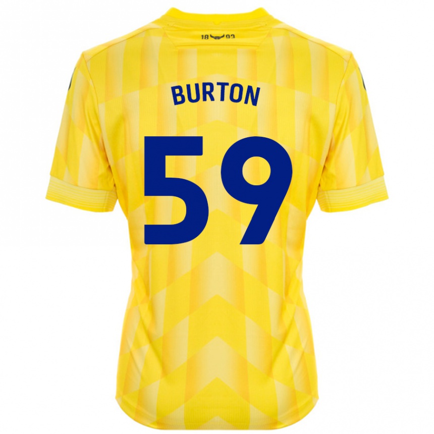 Damen Fußball Kasway Burton #59 Gelb Heimtrikot Trikot 2024/25 T-Shirt Luxemburg