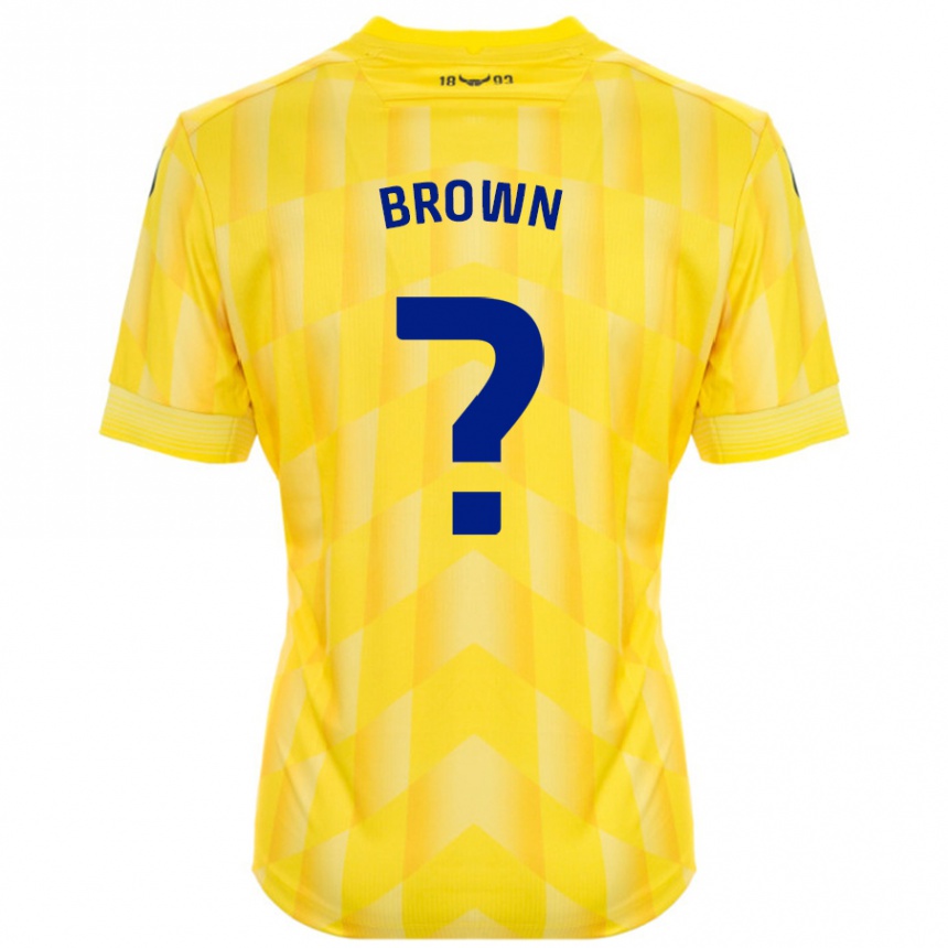 Damen Fußball Georgia Brown #0 Gelb Heimtrikot Trikot 2024/25 T-Shirt Luxemburg