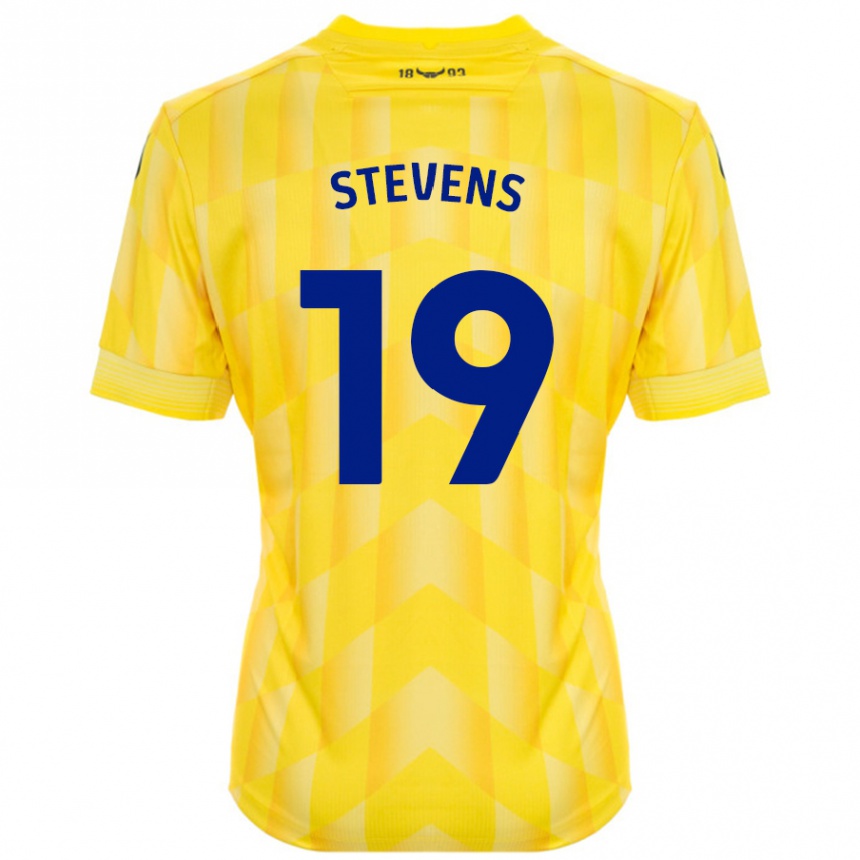 Damen Fußball Lily Stevens #19 Gelb Heimtrikot Trikot 2024/25 T-Shirt Luxemburg