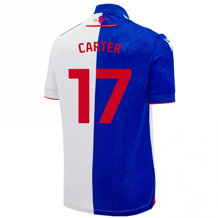 Damen Fußball Hayden Carter #17 Himmelblau Weiß Heimtrikot Trikot 2024/25 T-Shirt Luxemburg