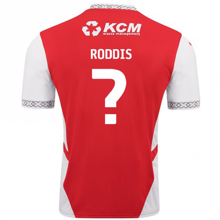 Damen Fußball Harry Roddis #0 Rot Weiß Heimtrikot Trikot 2024/25 T-Shirt Luxemburg